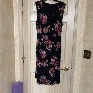 Floral Black Dress